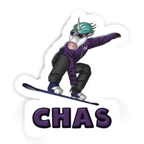 Aufkleber Snowboarderin Chas Image