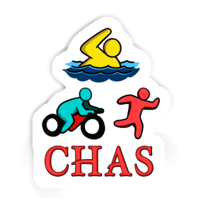 Triathlète Autocollant Chas Image