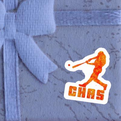 Chas Sticker Baseball Player Notebook Image