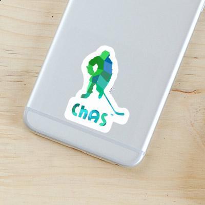 Chas Sticker Hockey Player Image