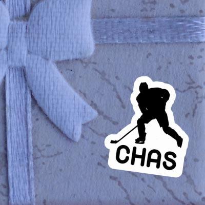 Chas Sticker Hockey Player Image
