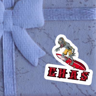 Sticker Chas Surfer Image