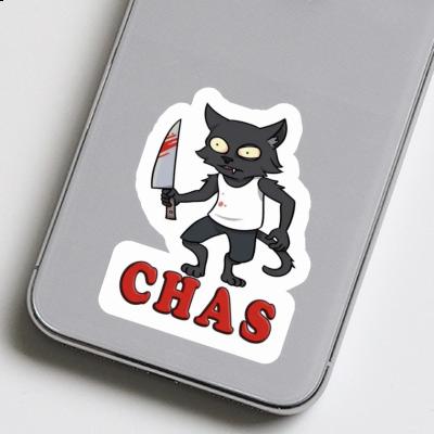 Sticker Chas Psycho-Katze Laptop Image