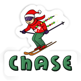 Skieur de Noël Autocollant Chase Image