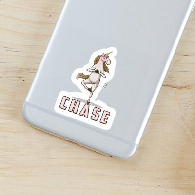 Autocollant Licorne de yoga Chase Laptop Image