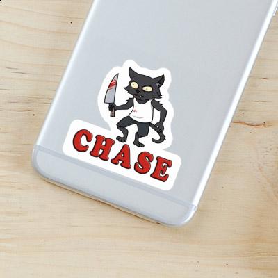 Sticker Chase Psycho Cat Image