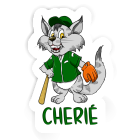 Baseball Cat Sticker Cherie Image