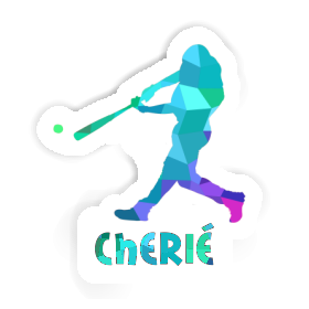 Cherié Sticker Baseball Player Image