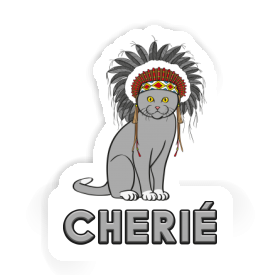 Sticker Cherie Indian Cat Image