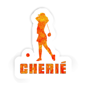 Cherie Sticker Golfer Image