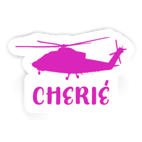 Sticker Cherie Helicopter Image