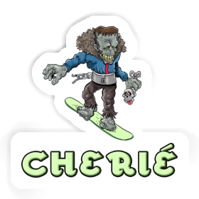 Sticker Snowboarder Cherié Image