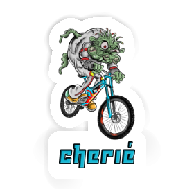 Downhill Biker Sticker Cherié Image