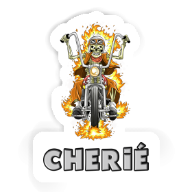 Motorcycle Rider Sticker Cherié Image