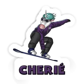 Sticker Snowboarder Cherié Image