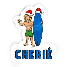 Sticker Cherie Christmas Surfer Image