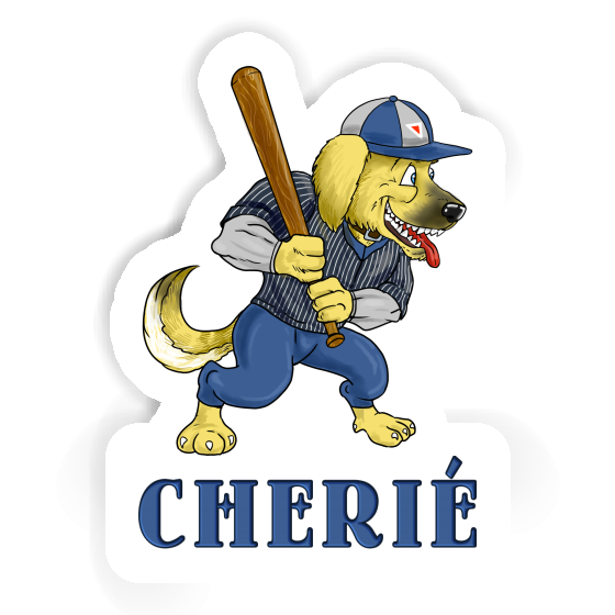 Sticker Baseball Dog Cherie Notebook Image