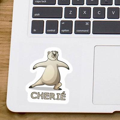 Yoga Bear Sticker Cherié Laptop Image