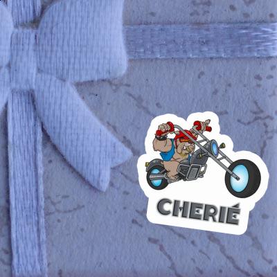 Sticker Cherie Biker Laptop Image