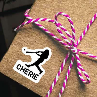 Sticker Baseballspieler Cherie Notebook Image