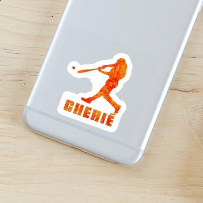 Baseballspieler Sticker Cherie Laptop Image