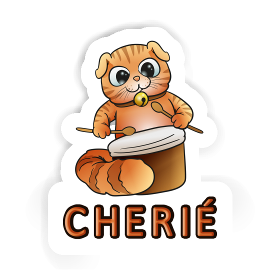 Cherie Sticker Drummer Cat Gift package Image