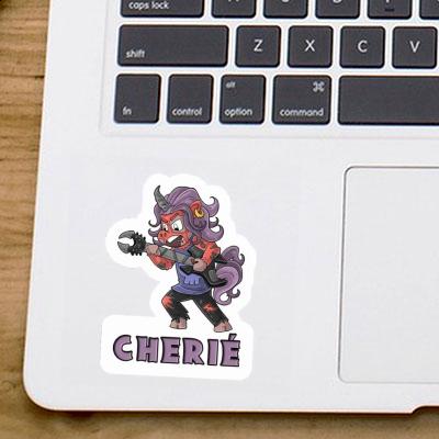 Rocking Unicorn Sticker Cherie Laptop Image