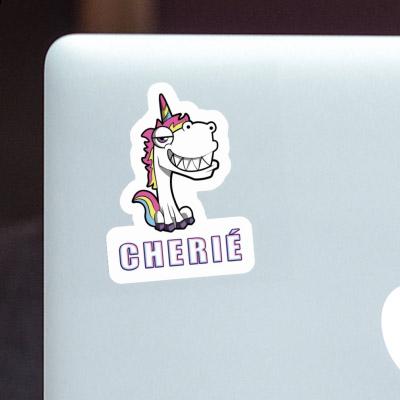 Sticker Cherie Grinning Unicorn Laptop Image