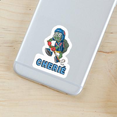 Hockey Player Sticker Cherie Laptop Image