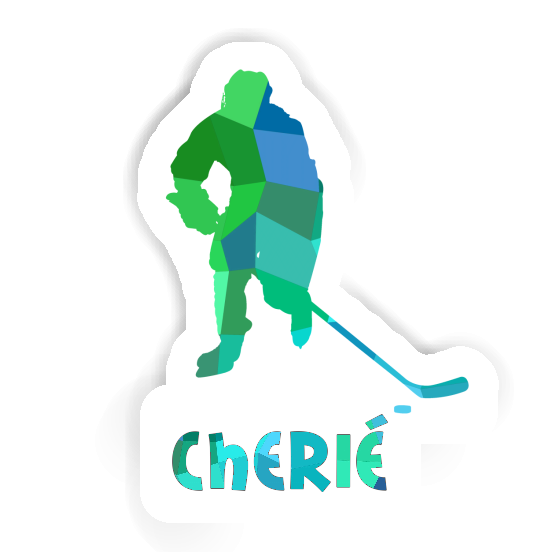 Sticker Cherie Hockey Player Laptop Image