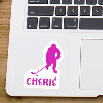 Hockey Player Sticker Cherie Laptop Image