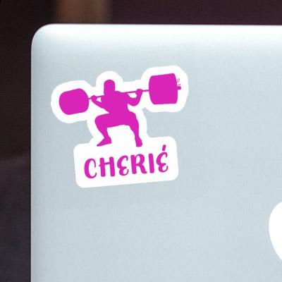 Sticker Cherie Weightlifter Laptop Image