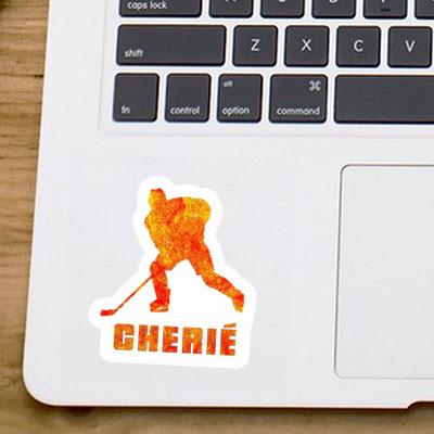 Sticker Cherie Hockey Player Notebook Image