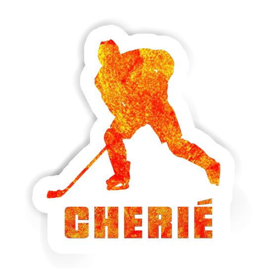 Sticker Cherie Hockey Player Laptop Image