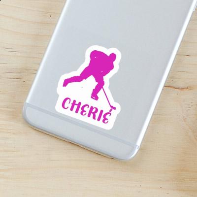 Cherie Sticker Hockey Player Laptop Image