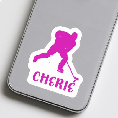 Cherie Sticker Hockey Player Laptop Image