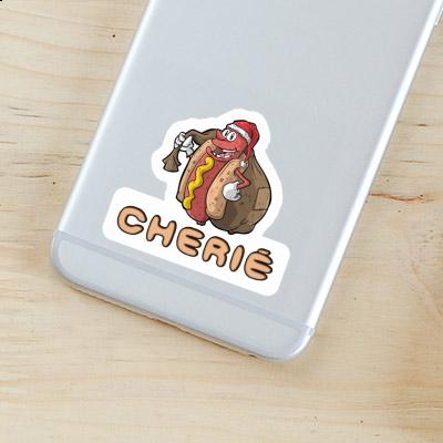 Christmas Hot Dog Sticker Cherie Laptop Image