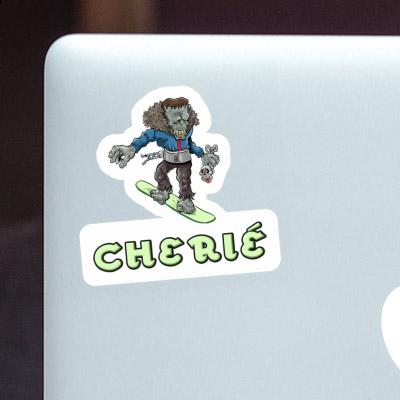 Sticker Snowboarder Cherié Image