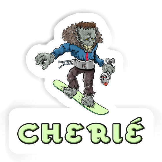 Sticker Snowboarder Cherié Notebook Image