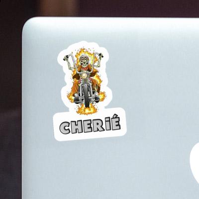 Motorcycle Rider Sticker Cherié Image