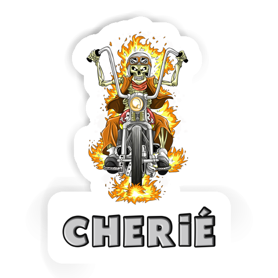 Motorcycle Rider Sticker Cherié Notebook Image