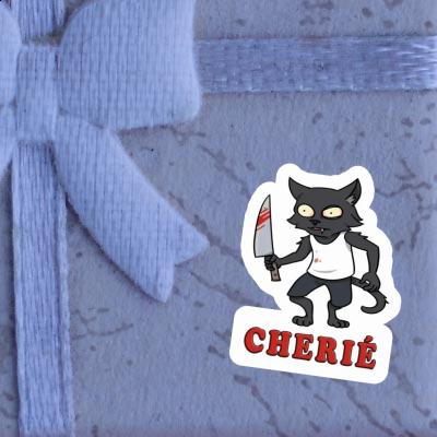 Sticker Psycho Cat Cherié Notebook Image