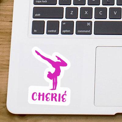 Sticker Cherie Yoga Woman Laptop Image