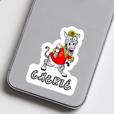 Baseballspieler Sticker Cherie Laptop Image