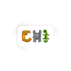 Sticker Chi Animal Font Image