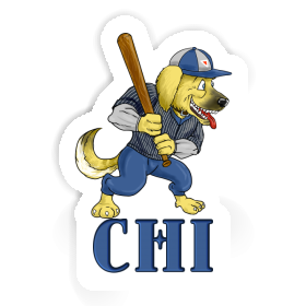 Baseball-Chien Autocollant Chi Image