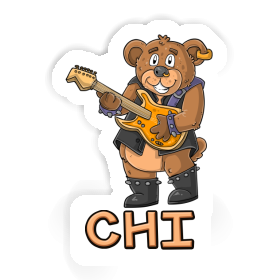 Chi Sticker Guitarist Image