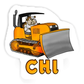 Chi Autocollant Bulldozer Image