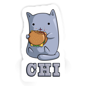 Sticker Chi Hamburger Cat Image