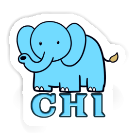 Chi Autocollant Éléphant Image